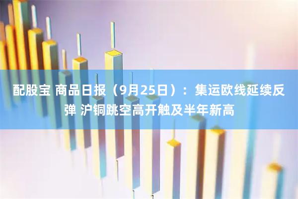 配股宝 商品日报（9月25日）：集运欧线延续反弹 沪铜跳空高开触及半年新高