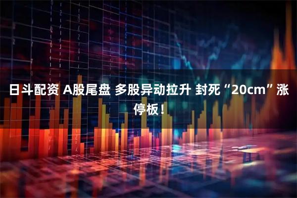 日斗配资 A股尾盘 多股异动拉升 封死“20cm”涨停板！